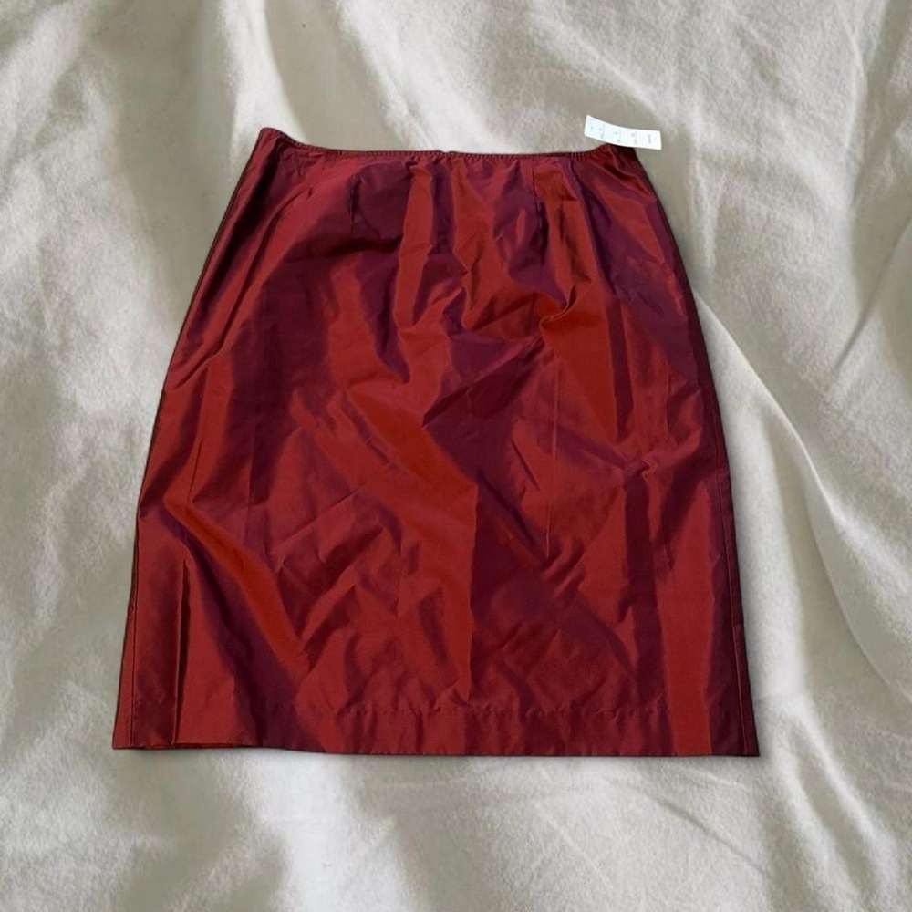 Neiman Marcus Deep Red Pencil Skirt